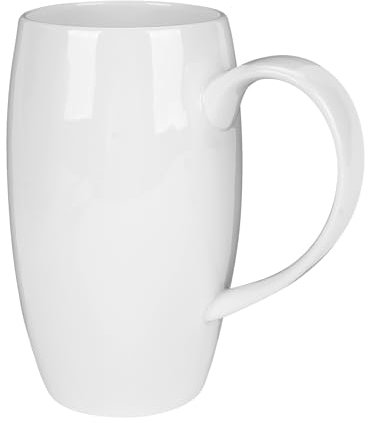 Linkidea 22oz Extra Large Fine Bone China Coffee Mug, Oversized Coffee Cups with Handles, Big Teacups for Office and Home, Microwave and Dishwasher Safe