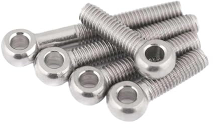 Augenschraube, 5 Stück M8 M10 M12 Verbindungsschraube aus Edelstahl 304, Verlängerung der Schafaugenschraube, Fischaugenschraube, O-Typ-Aufhängering (Größe: 60 mm, Farbe: M12) (Size : M12)