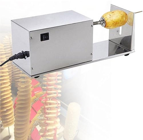 Cortador de verduras eléctrico Máquina de torre de patatas Cortador de patatas,Máquina de torre de patatasTornado de patatas Cortador de verduras para patatas de frutas Patatas en espiral To