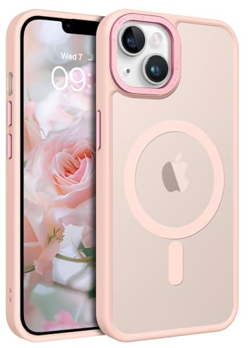 GaoBao für iPhone 14 Hülle, Handyhülle iPhone 14 [Kompatibel mit MagSafe] Durchscheinende Matte Magnetische Stoßfeste Anti-Fingerabdruck Schutzhülle Handyhülle für 6.1 Case, Rosa