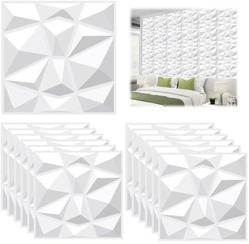 12 pezzi Pannelli Decorativi Per Pareti, Pannelli Adesivi per Pareti, Adesivi Murali 3d, Carta Parati Adesiva Muro, Carta da Parati Adesiva, Pannello Finto Mattone, Finta Pietra per Interni