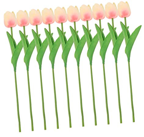 Cabilock 30 STK Simulation Tulpe Künstliche Blumen zur Dekoration künstliche Tulpen echte Note hochzeitsdeko künstliche blüten Blumenstrauß zartes Bukettdekor Tulpen Fotorequisite Pu