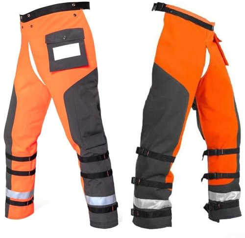 Zeroupshop PE-Kettensägenhose für Herren – 9-lagige leichte Chaps zum Schneiden und Loggen – Hose mit verstellbarem Gürtel (L)