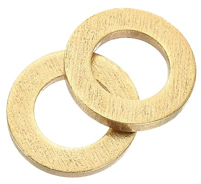 QUARKZMAN Rondelles Metal M8, 30 Pièces 8mm ID x 14mm OD x 1.5mm Hauteur Rondelles Plates en Laiton, Bagues de Montage pour Vis, Boulons, Écrous, Accessoires, Charnières de Porte