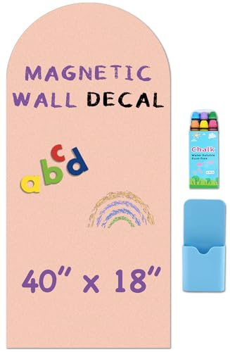 HeatPomelo Arch Magnetic Wall Decal - 40 x 18 Matte Finish Chalkboard Sticker for Wall - Magnetic Board for Playroom, Home Classroom(Camel Blush)