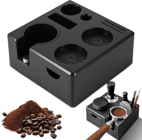 PCXWTLN Tamper Station for Barista, Tamperstation mit Rutschfesten Füßen Kaffee Tamperstation aus ABS Kaffeefilter Tamper Halter fur 51-58mm Siebträger