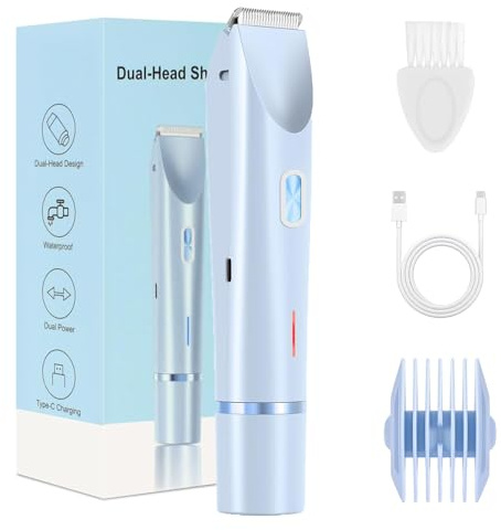Glow Aura Bikini Shaver,Glowshave 2-in-1 Women's Body Shaver, Waterproof Electric Bikini Trimmer for Women