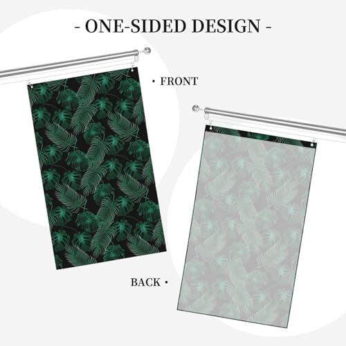 Drapeau décoratif extérieur vert feuille de bananier pour intérieur cour saisons décorations de vacances