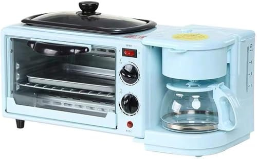 3-in-1 Breakfast Maker Station with Toaster Oven, Frying Pan, and Egg Sandwich Maker