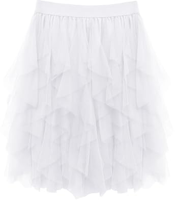 Wikoan Falda para Mujer Falda Asimétrica de Tul Falda de Malla Princesa Mujer Informal de Moda Mujer Informal de Moda