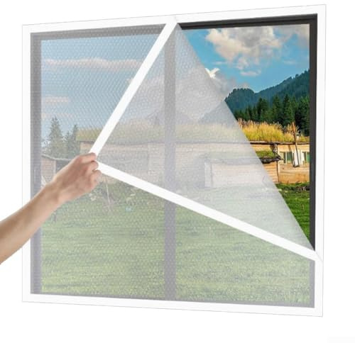 ZAMETTER Winddichte Wärmedämmfolie, wiederverwendbar, Fensterisolierung, transparent, Winter, hält warm, hitzeblockierend, UV-Schutz, Verglasung, Isolierfolie, Fenster-Isolier-Kit (120 x 160 cm)
