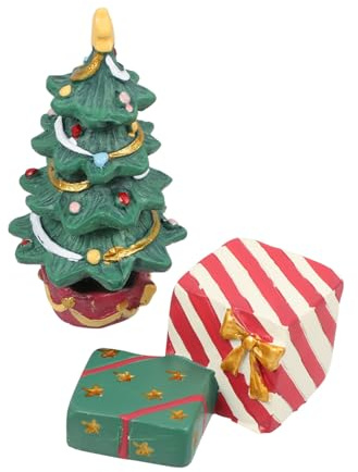 ULTECHNOVO Mini-Weihnachtsbaum-aquarienschmuck aus Kunstharz Weihnachtsschmuck für Aquarium Aquariumdekoration Mikrolandschaft für Aquarien