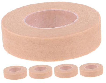 Baluue Breathable Eyelash Extension Tape 1.25cm x 9.14m 5 Rolls Skin Color Non-Woven Lash Tape for Eyelid Lifting Makeup Supplies and Lash Extension Strips for Women