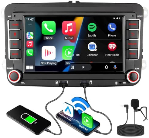 8 Core 4+64G 7 Zoll Autoradio für VW Golf, Wireless Carplay Android Auto