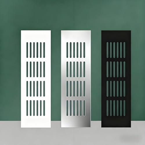 Grille D'aération Rectangulaire En Alliage D'aluminium, Finition Mate Noire, Pour Armoire, Penderie, Meuble À Chaussures, Ventilation Au Plafond Et Au Sol(Blanc,50 * 550mm)