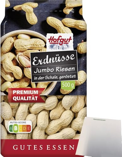 usy Bundle für Hofgut Erdnüsse in Schale (500g Beutel) + usy Block