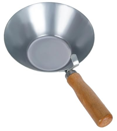 Colcolo Seau, pelle, bol à ciment, cuillère à eau, mélange à béton avec manche en bois, métal pour enduits et plâtres, construction en stuc
