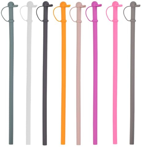 Lawnoval 8 cannucce di ricambio in silicone da 31 cm e 122 pollici, nero, bianco, grigio, rosso chiaro, viola, giallo, verde, cachi