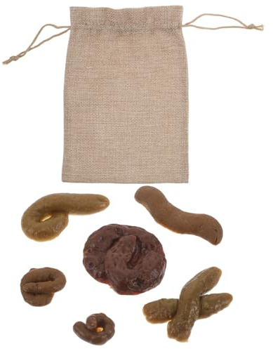 BCOATH 6 Pièces Jouets Faux Caca Réalistes pour Farces de Bureau Kit de Blagues Poop Prank pour Poisson Avril Nettoyage Facile et Réutilisable Accessoires Drôles pour Fêtes et Réunions
