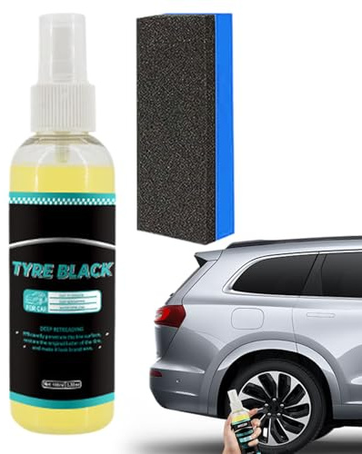 Nettoyant pour pneus et jantes - 100 ml - Produit de protection et de restauration des jantes - Pour voitures, camping-cars, SUV, berlines, camions, garages, ateliers