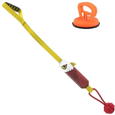 Suction Cup Tug Toy, Interactive Dog Chewer & Boredom Buster, Teeth Cleaning Rope Play, Durable Pet Toy for Indoor Outdoor Fun, Dogs Energy Relief Training Aid, Tough Chewers Entertain