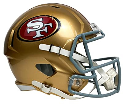 NFL San Francisco 49Ers Riddell Full Size Replica Speed Helmet, Medium, Gold by Riddell