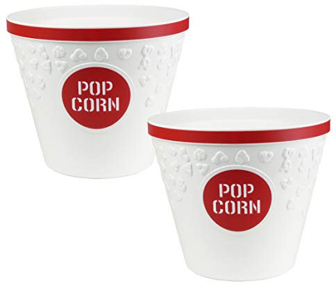 Hutzler 388RD-2 - Cuenco para palomitas de maíz, plástico sin BPA, color rojo
