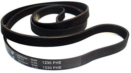 Hutchinson - Courroie de lave-linge 1230 PHE, Courroie striée, 1230 mm, PHE, H, POLY.V, Compatible avec 1230 H MAEL, 1230 H8 MAEL