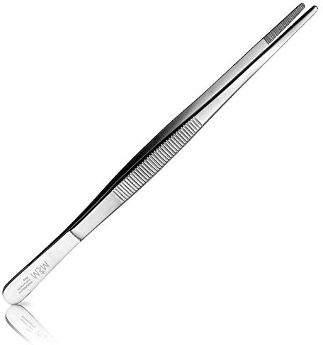 May Aquarium Pinzette gerade 20 cm Aquarienzange Wasserpflanzen Edelstahl | Handliche Aquarienpinzette aus Edelstahl für die sichere Pflanzenpflege und Reinigung