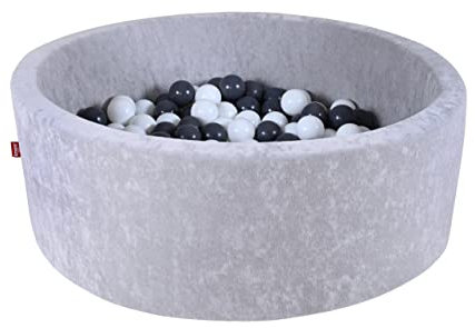 Knorrtoys 68174 - Bällebad soft - Grey - 300 Bälle grey/creme