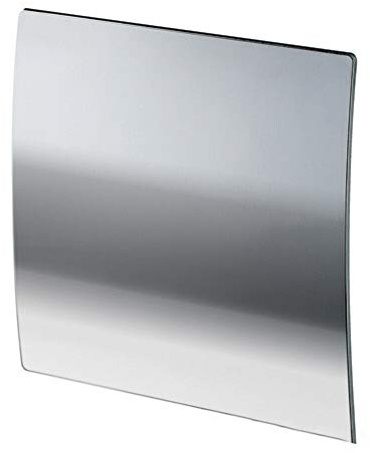 SolaDirect 4 in / 100 mm Bathroom Fan - Extractor Fan for Bathroom and Kitchen - IPX 4 - Silent with Pull Cord (Chrome - Escudo)