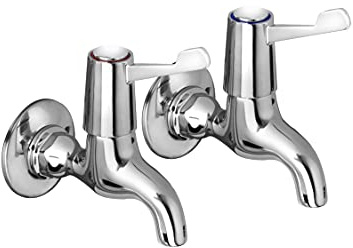 Bristan Lever Kitchen Tap, Chrome, VAL2 BIB C CD | Classic design, Twin 3 lever handles, Kitchen bib taps