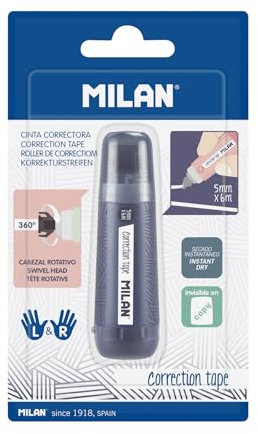 MILAN Blíster cinta correctora cilíndrica 5 mm x 6 m serie 1918