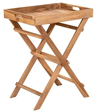 House Nordic Ronda Teak Tablett Tisch - Teak Tablett Tisch 29 * 39*h49.5 cm