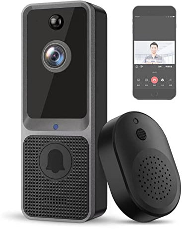 IINCOOY Smart Home Wireless WiFi Video Doorbell Intelligent Visual Doorbell Camera Real-Time Video Night Vision Wifi Security Door Doorbell Support 2.4g Wifi