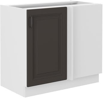 Kuechen-preisbombe Eckschrank 105cm Stilo Grau Küchenzeile Küchenblock Küche Landhaus Einbauküche