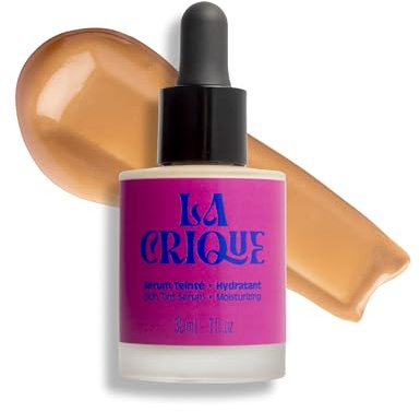 La Crique - Tinted Moisturiser Serum - Hydrating Face Serum with Hyaluronic Acid - Skin Tint - Lightweight Foundation for Skin Glow - 99% Natural Ingredients - Vegan Makeup & Skincare – 30ml – Medium