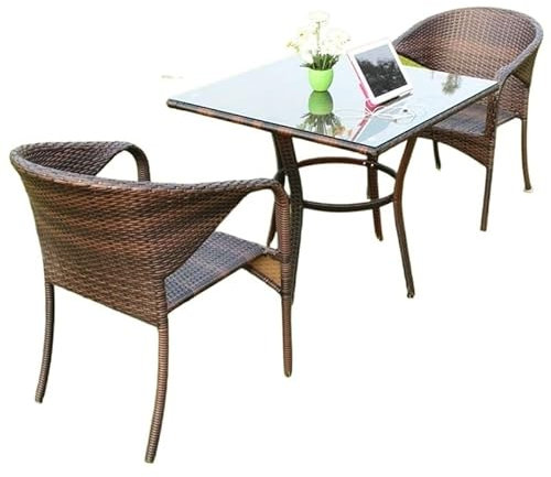 GLigeT Gartengarnitur Outdoor-Garten- und Terrassen-Sets, Outdoor-Rattan-Gartenmöbel-Sets, Terrassen-Balkon-Tisch-Stuhl-Set, Outdoor-Möbel Möbelset im Balkon (Color : 43x57x80cm Chair)