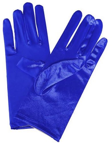 JAWSEU Kurze Satinhandschuhe Seidenopernhandschuhe, 1920er Jahre Vintage Tee Party Handschuhe Braut Tanzhandschuhe Damen Mädchen Braut Hochzeit Abend Abendhandschuhe für Hochzeit Prom Opera Party