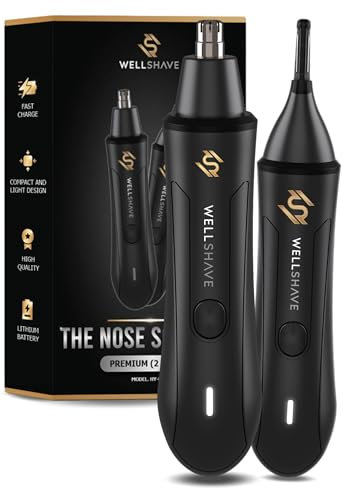 Wellshave Rasoio 2 in 1 – per sopracciglia, orecchie e peli nasali – nasale