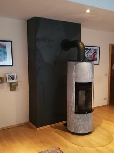 Wandverkleidung Schieferfurnier 244 x 122 cm Steinfliesen Universal Kaminrückwand Dusche Boden Echtstein Schieferplatten hitzebeständig langlebig Naturstein Fachhandel