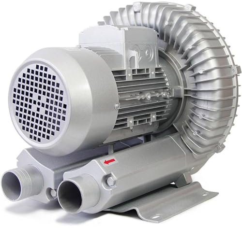 120 W-1100 W Regeneratives Gebläse, 110 V/220 V, 50 Hz, einphasig, Hochdruck-Wirbelringgebläse, industrielle Vakuumpumpe zum Blasen oder Saugen von Luft zur Abwasserbelüftung in Aquarien und Fischte