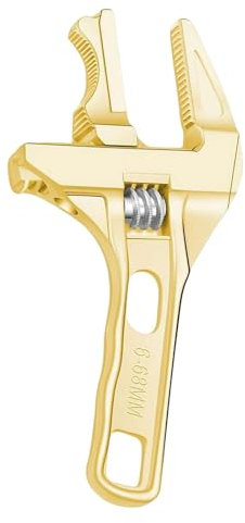 Chiave inglese regolabile sottile, chiave regolabile per rubinetto, strumento per chiavi sanitarie, chiave inglese regolabile professionale con manico antiscivolo, piccola chiave inglese