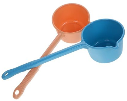 DRESSOOS 2pièces Louche à Eau Longue Manche Plastique Pour Et Lavage Ustensile Pratique Pour Maison Et Cuisine Pour Bain Et Lessive