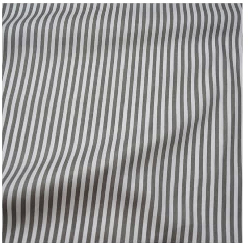 BrightGlow Baumwollstoff Streifen Stoff Meterware Gestreifter Polsterstoff 100% Baumwolle Stoff Zum Nähen Modestoff Dekostoff Handwerken Nähen Stoff für DIY Basteln Nähen Grau 1# 300x160cm