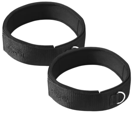 Happyyami Oberschenkelgurt Neopren Verstellbare Beinschlaufe Mit 2 D-Ringen Nylon Gepolstert Trainingszubehör Für Krafttraining Gesäß Oberschenkel Hüfte Beinübungen