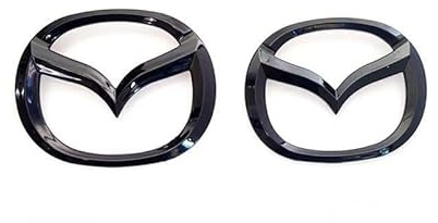OTTSAN Auto Emblème Logo pour Mazda CX-5 2012-2017, Voiture Insigne Autocollant Avant Grille Capot Arrière Tronc Emblème Voiture Extérieurs Modification Accessoires,Front+Rear-B