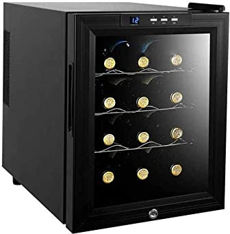 IUBGFTO Refrigerador para vinos, Enfriador de vinos Compacto para 12 Botellas