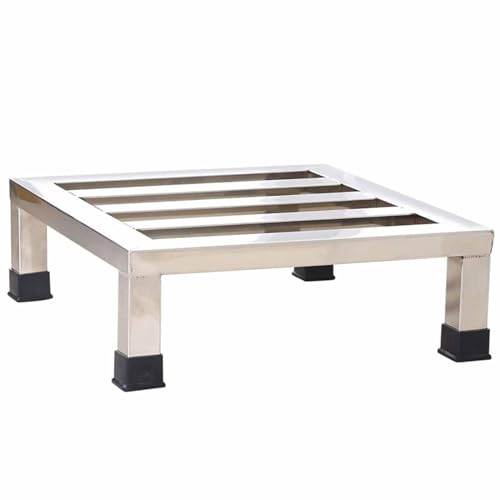 Heavy Duty Stainless Steel Appliance Riser Stand - Rectangular Shelf Bracket for Washer, Fridge & Freezer - Sturdy Pallet Rack Base for Home & Commercial Use