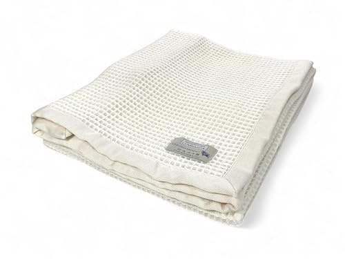 Tex family Babydecke aus Merinowolle und Kaschmirwaben – Anti-Pilling, hergestellt in Italien, für Kinderwagen, Kinderbett, 70 x 100 cm